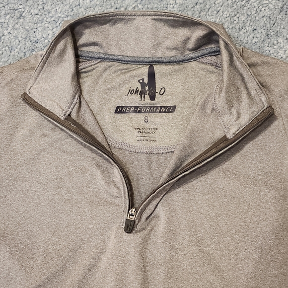 Johnnie-O Freeborne Jr Performance Prep ¼ Zip Pullover Size 8 Color Grey - Picture 4 of 7